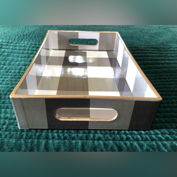 8 Oak Lane Black & White Buffalo Check Storage Tray 11” x 6.5” x 2” - Picture 4 of 7